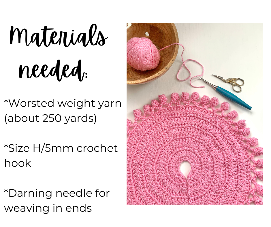 Mini Christmas Tree Skirt - Crochet Pattern