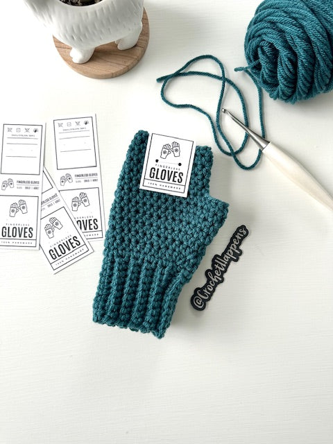 Fingerless Gloves - Deep Teal
