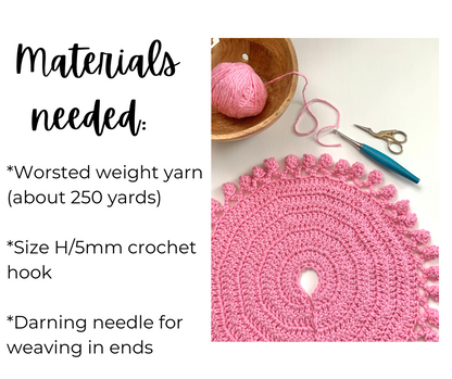 Mini Christmas Tree Skirt - Crochet Pattern