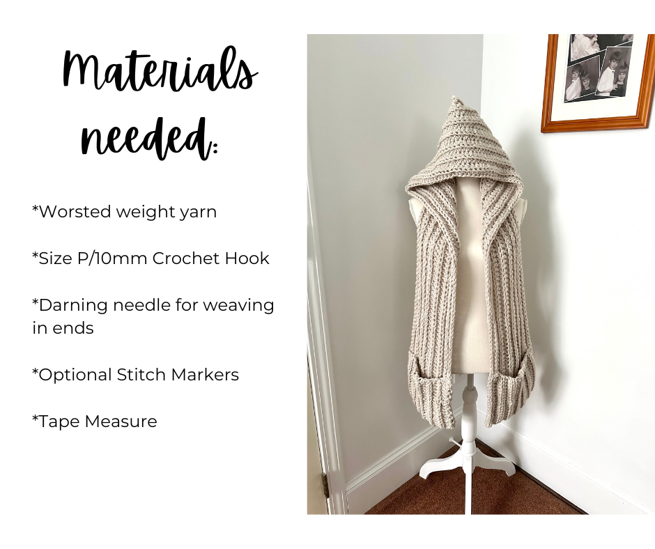 Hooded Pocket Scarf Pattern