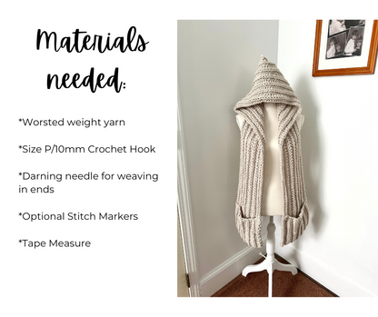 Hooded Pocket Scarf Pattern