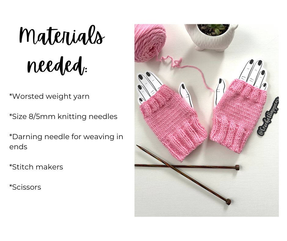 Knit Fingerless Gloves Pattern