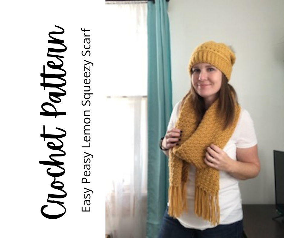 Crocheted Easy Peasy Lemon Squeezy Scarf Pattern
