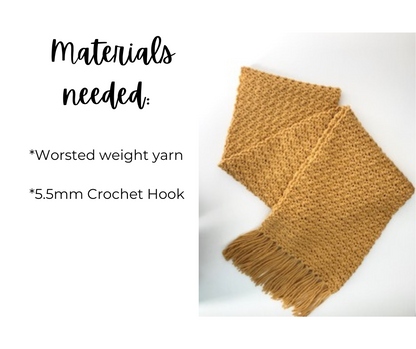 Crocheted Easy Peasy Lemon Squeezy Scarf Pattern