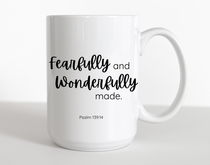 "Fearfully and Wonderfully Made" Psalm 139:14 Mug