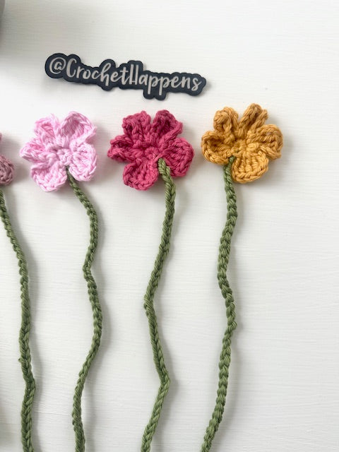 Crochet Flower Bookmark