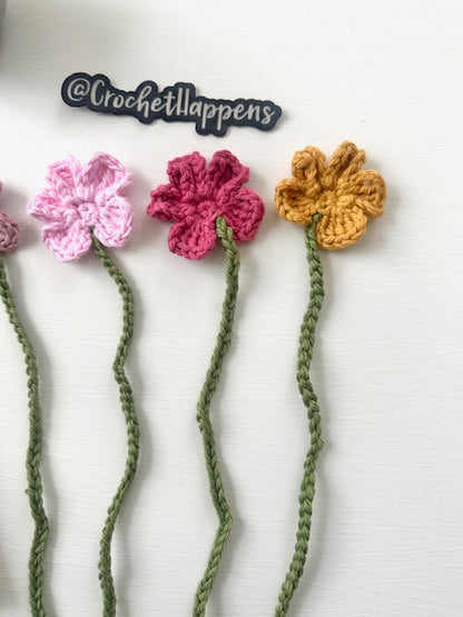Crochet Flower Bookmark