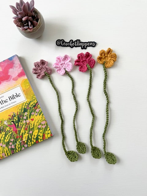 Crochet Flower Bookmark
