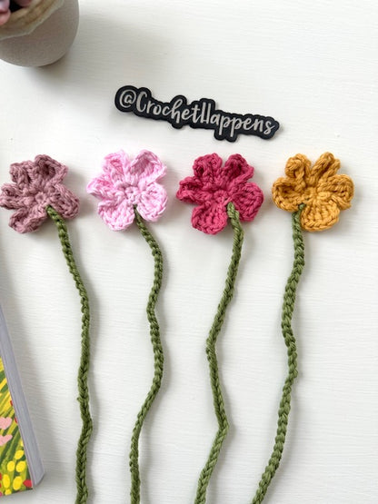 Crochet Flower Bookmark