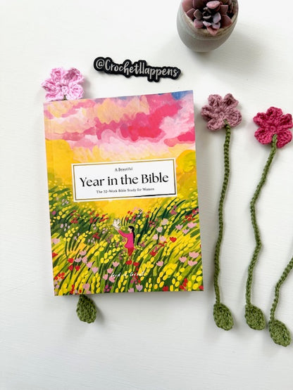 Crochet Flower Bookmark