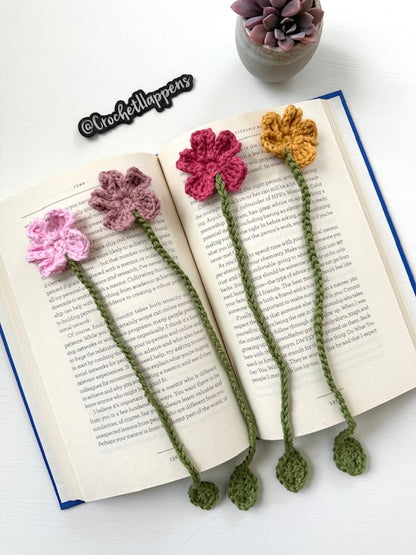Crochet Flower Bookmark
