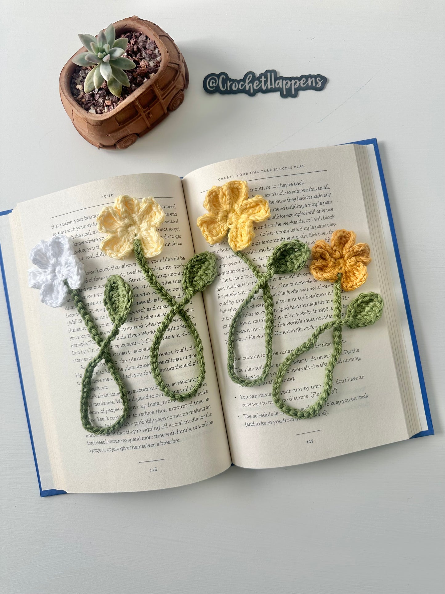 Crochet Flower Bookmark