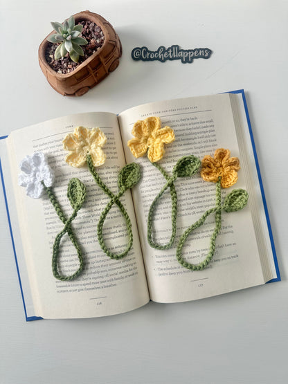 Crochet Flower Bookmark