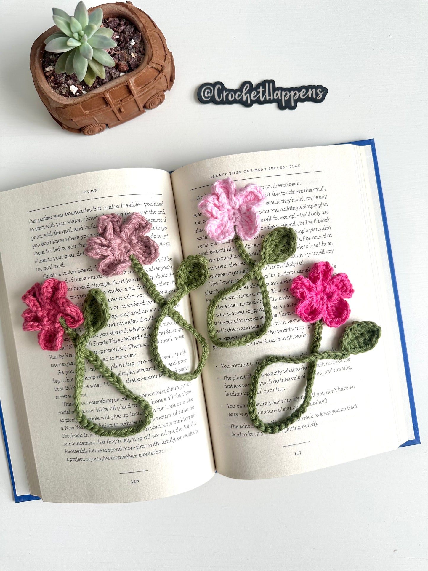 Crochet Flower Bookmark