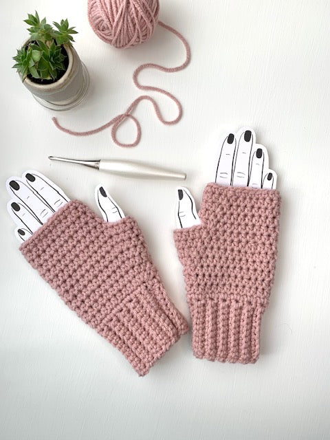 Fingerless Gloves - Rosy Cheeks - Ready to Ship