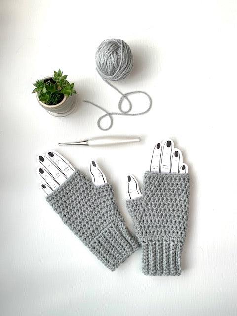 Fingerless Gloves - Grey Mist