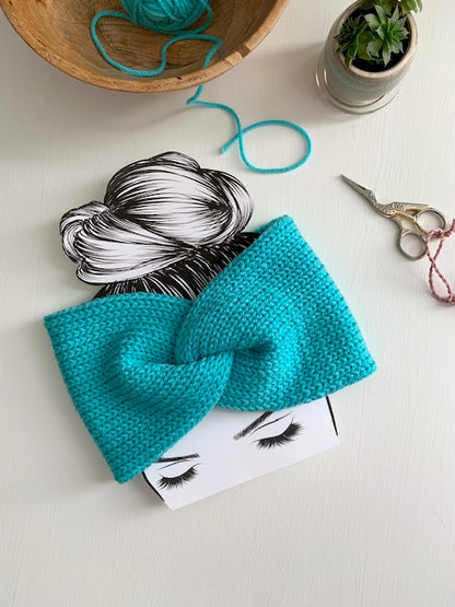 Twisted Ear Warmer - Turquoise