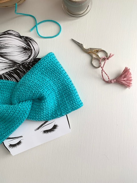 Twisted Ear Warmer - Turquoise