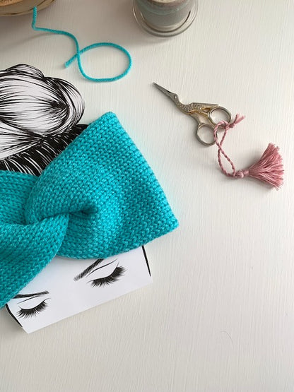 Twisted Ear Warmer - Turquoise