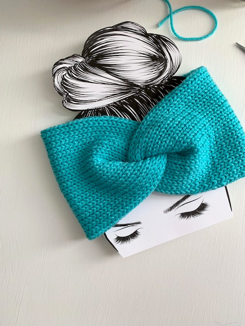 Twisted Ear Warmer - Turquoise