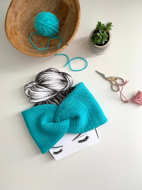 Twisted Ear Warmer - Turquoise