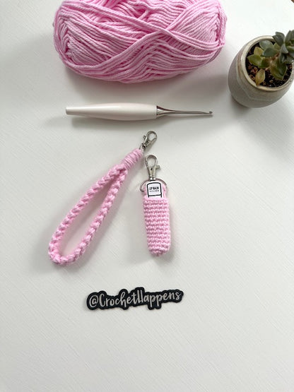 Wristlet and Lip Balm Keychain Set