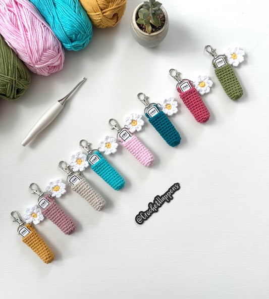 Daisy Lip Balm Keychain