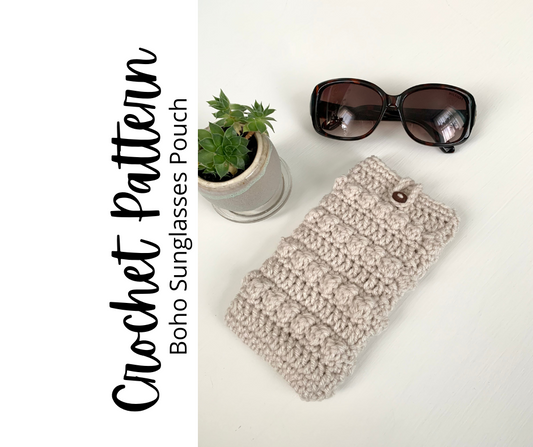 Crocheted Boho Sunglasses Pouch Pattern