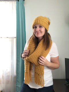 Crocheted Easy Peasy Lemon Squeezy Scarf Pattern